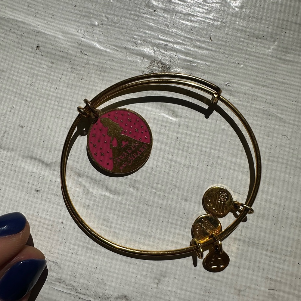 Disney aurora awaken your heart Alex and ani gold bangle